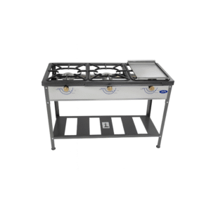 APV418 - COCINA LINEAL A GAS 2Q CON PLANCHA 30×40
