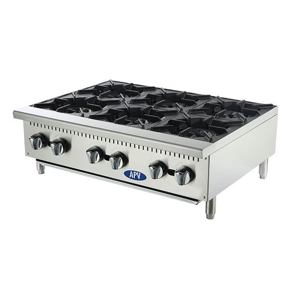 APVC6Q -  COCINA LINEAL A GAS 3 QUEMADORES EXTRAGRANDES CON MESA ARMABLE