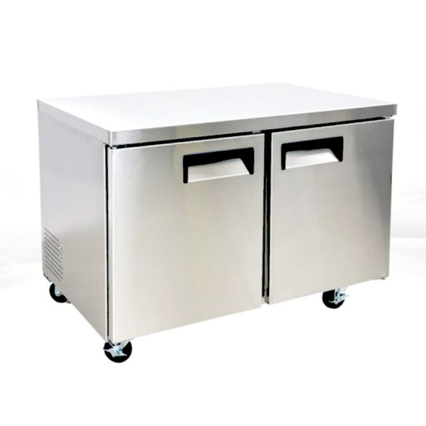 MESA REFRIGERADA BAJO MOSTRADOR EN ACERO INOX 2 PUERTAS 120X75X90CM APV ECV800301