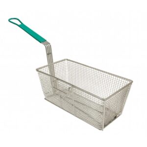 Canasta Para Freidor Inoxidable Agarradera Verde 327X165X136MM Colgador Derecho