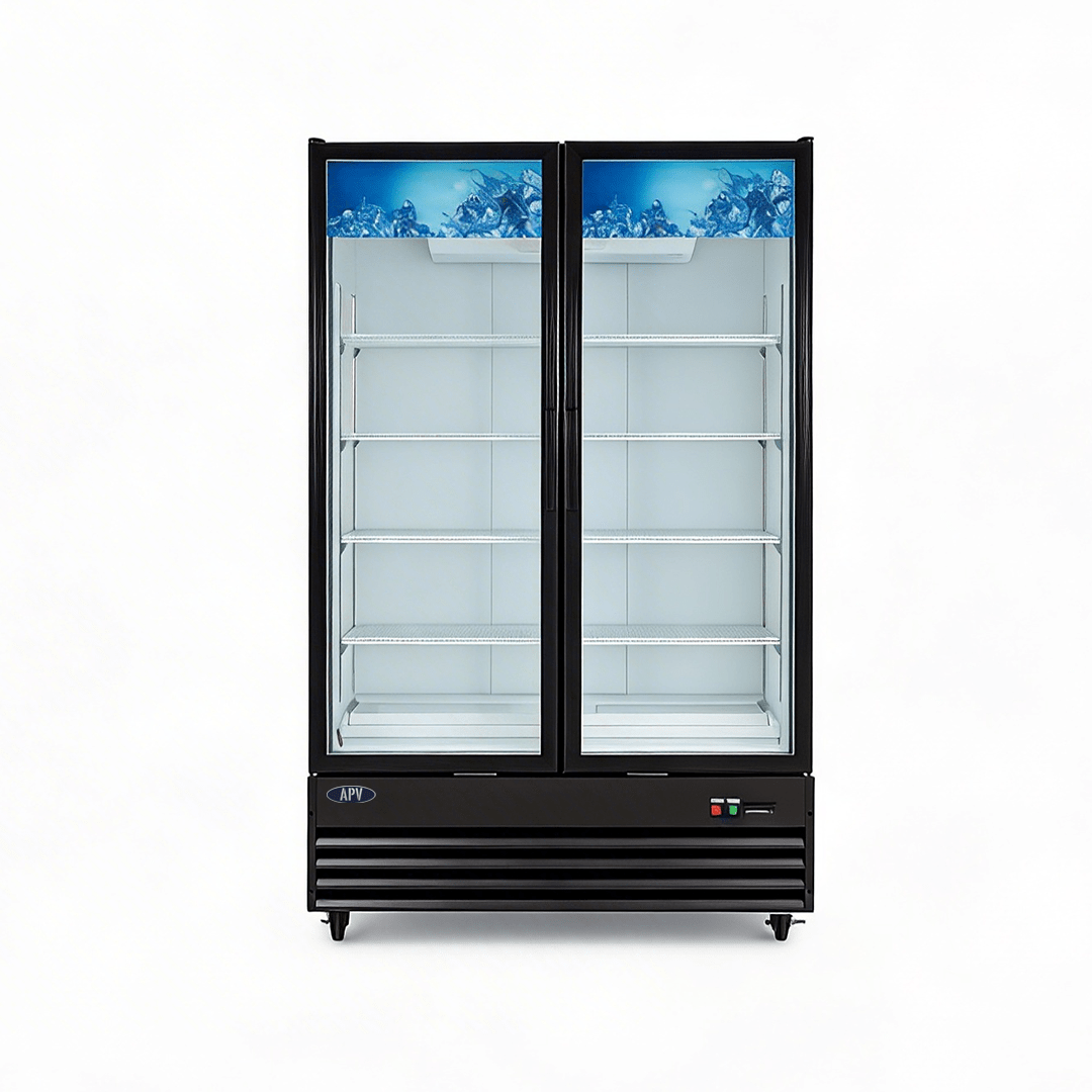Cámara de refrigeración 2 puertas de vidrio esmaltada
